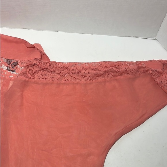 Wet Seal Pink 3/4 Sleeve Button Down layer Blouse - Picture 9 of 10